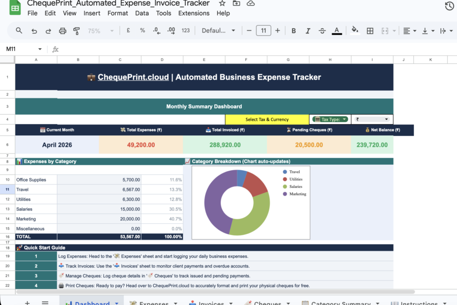 free expense tracker google sheets